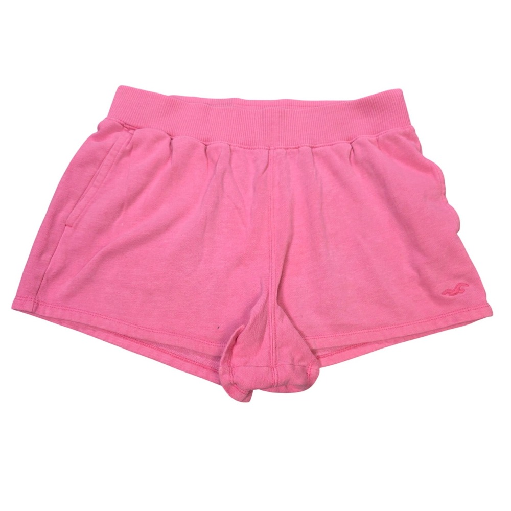 Hollister Ultra High-Rise Sweat Shorts Women's Size M Pink Fleece Lined Lounge